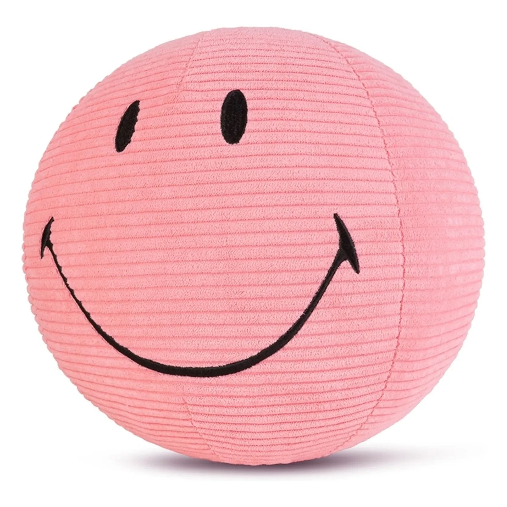 Bon Ton Toys - SMILEY - Velvet-like Fuzzy Fabric Smiley Plush | Dust Pink