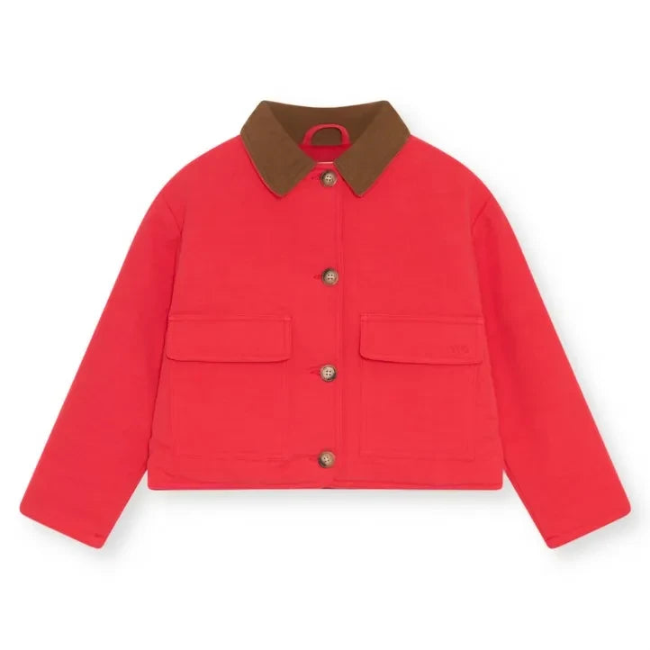 The New Society - Flint Organic Cotton Jacket | Red