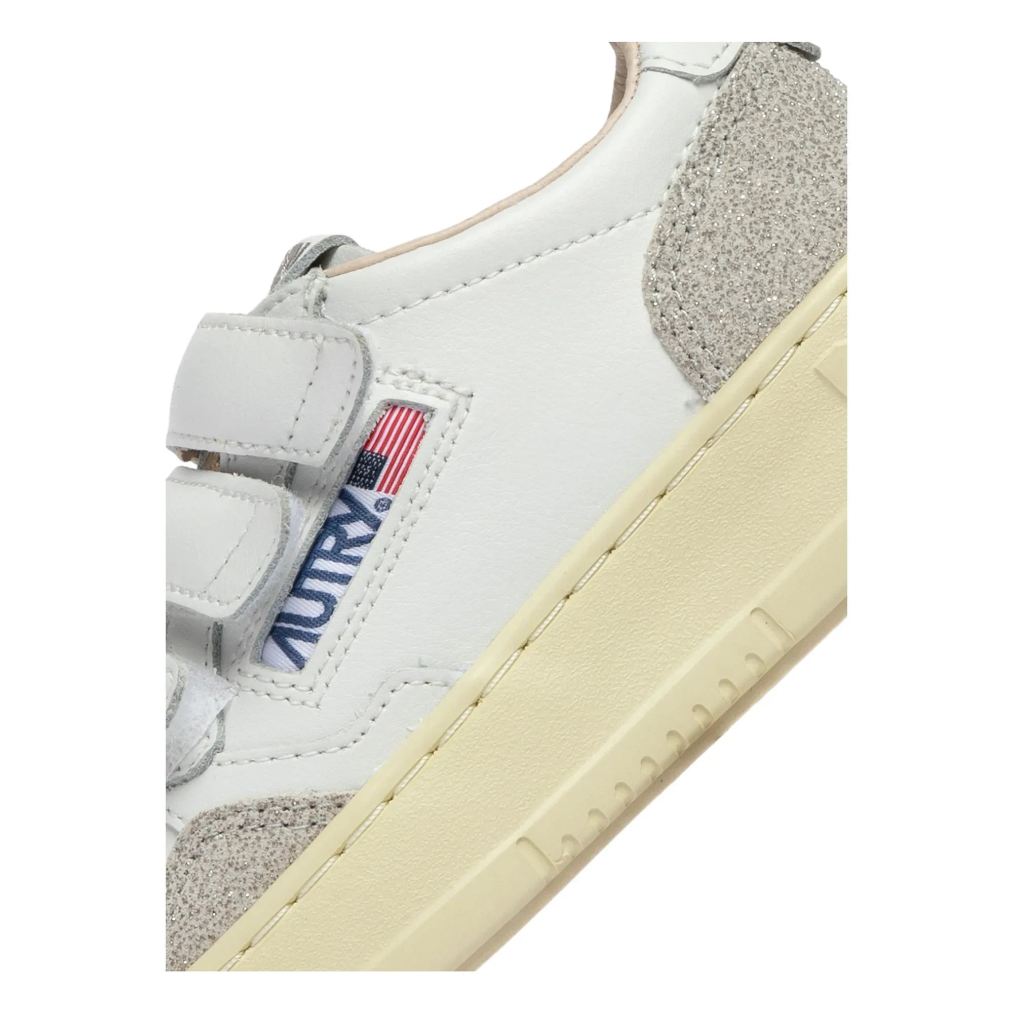 Autry - Baskets Kids Kidstripes Low Glitter Leather | Silver