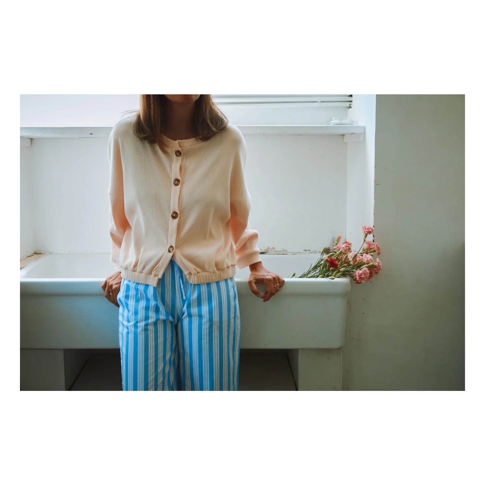 Poudre Organic - Zaatar Cardigan | Pale Pink