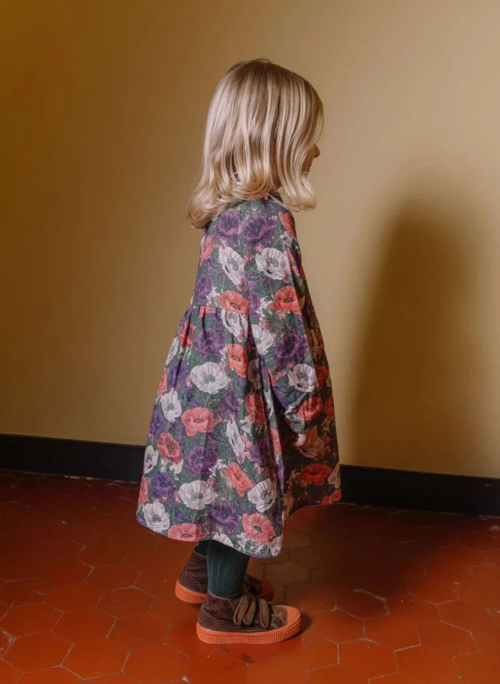 Studio Bohème - Vermont Floral Print Dress, Organic Cotton | Purple