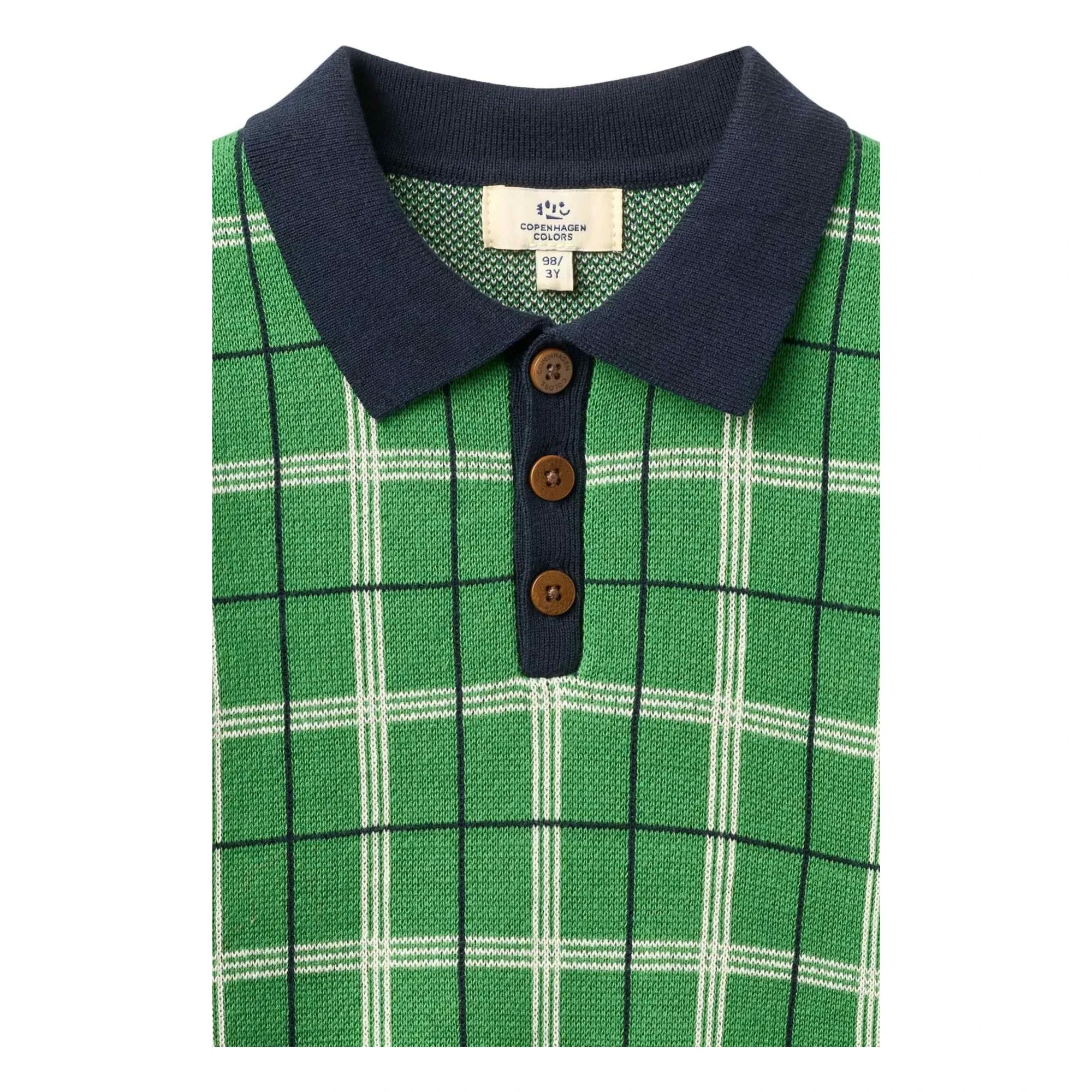 Copenhagen Colors - Organic Cotton Knit Polo Shirt | Meadow Green
