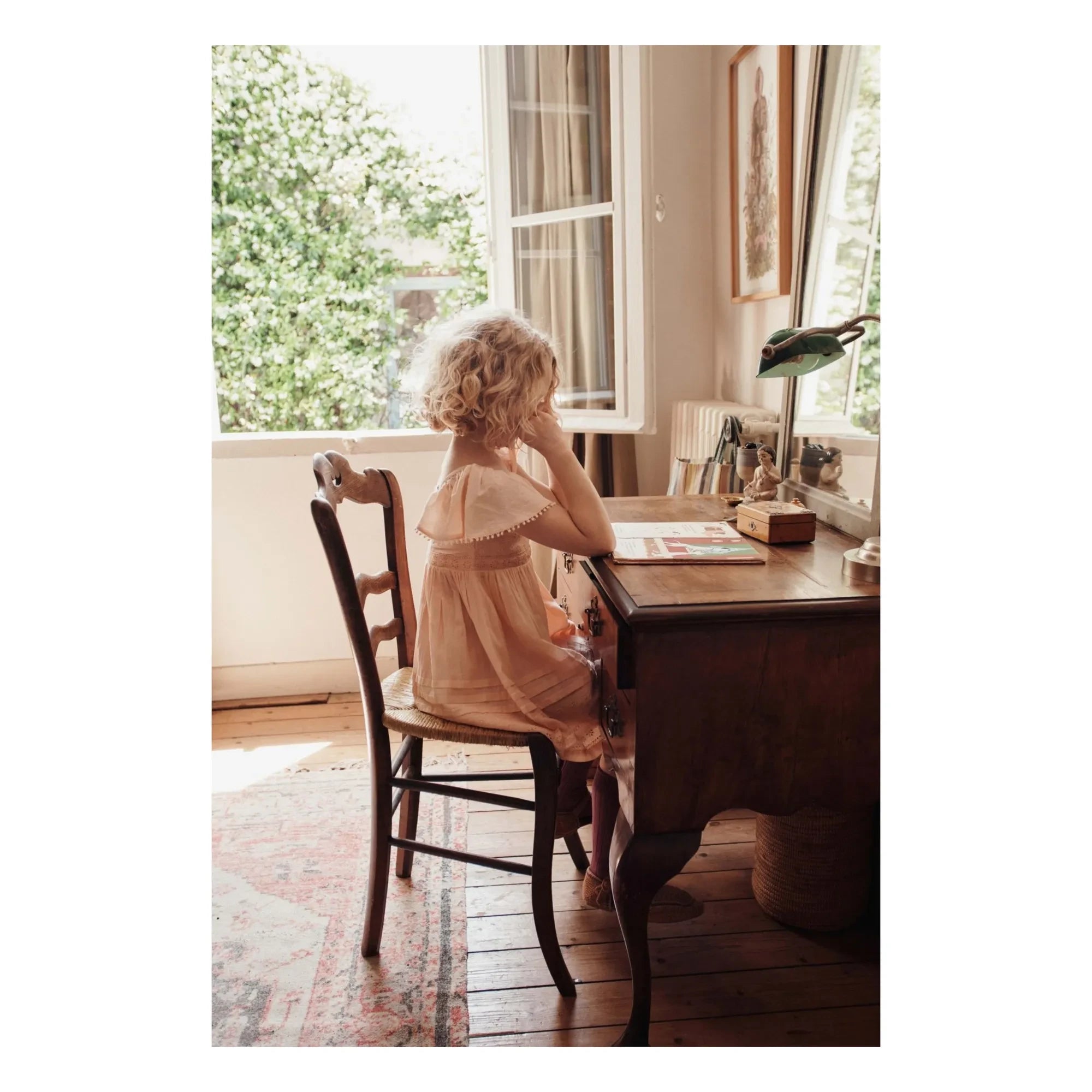 Emile et Ida - Broderie Anglaise Dress | Apricot