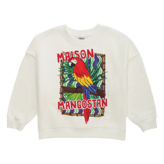 Maison Mangostan - Parrot sweatshirt | White