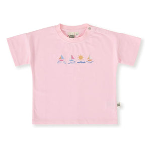 Goldie + Ace - Bateaux Tişört | Soluk Pembe