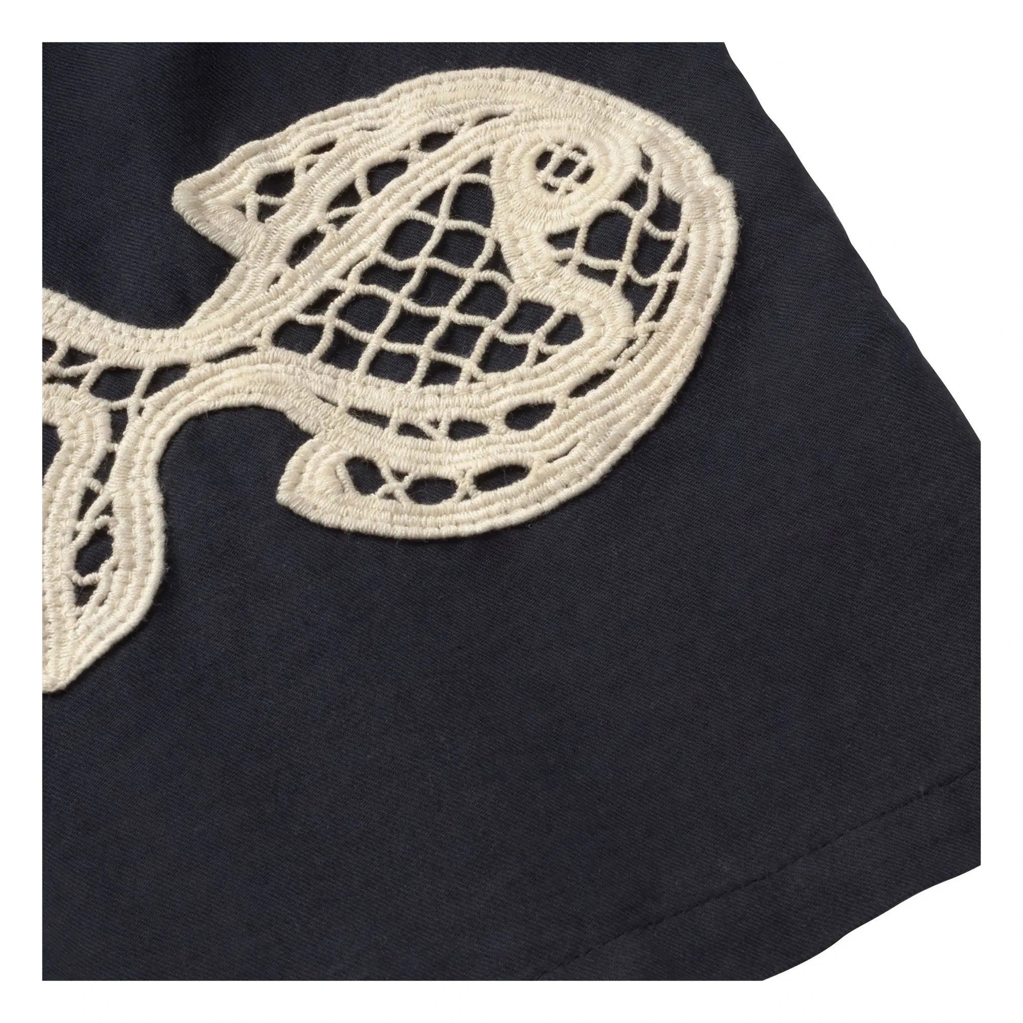 Thinking Mu - Donkey Fish organic cotton shirt | Navy Blue