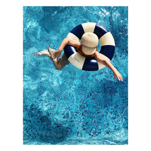 Petites Pommes - Olivia Inflatable Donut | Navy Blue
