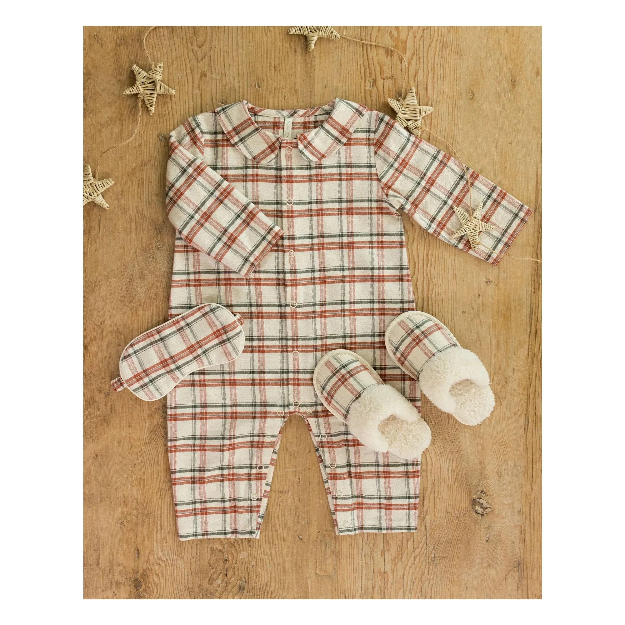 Rylee + Cru - Holiday Flannel Slippers | Ecru