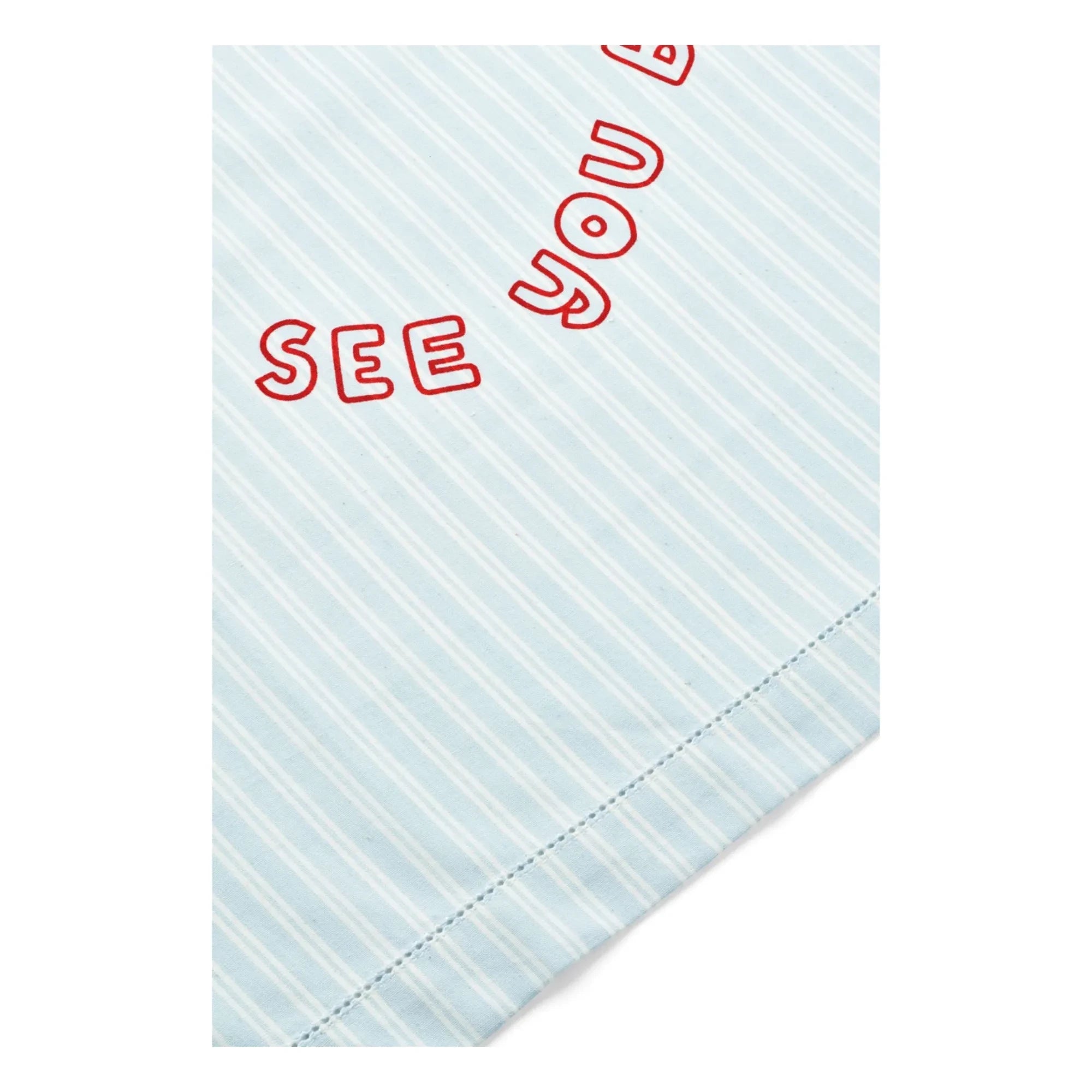 Liewood - Paige Organic Cotton Beach Towel | Y/D Striped Pure Sky / Creme de la Creme
