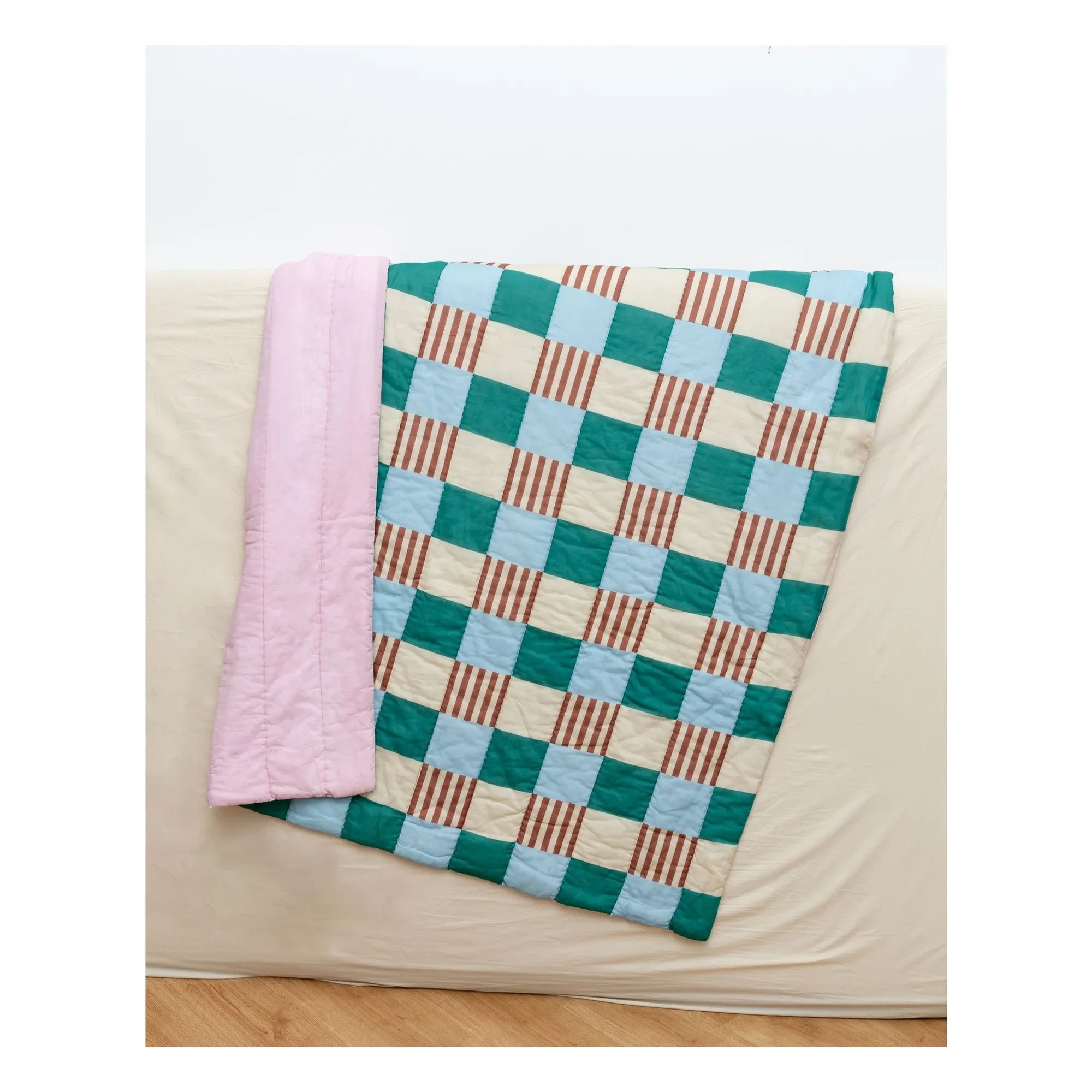 Tarta Gelatina - Playground reversible blanket | Green
