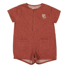 Loir - Arsene Denim Romper | Terracotta
