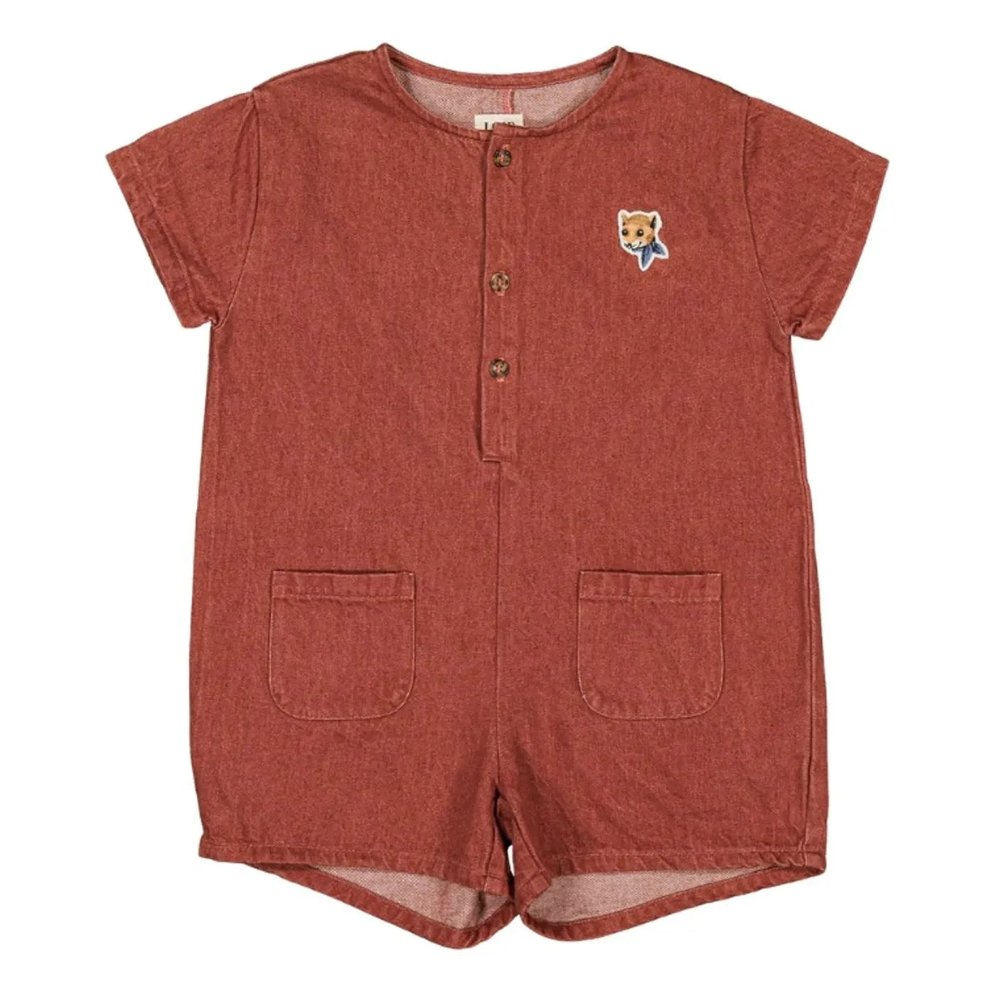 Loir - Arsene Denim Romper | Terracotta