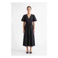 BELLEPIECE - Samos Cotton Poplin Dress | Black