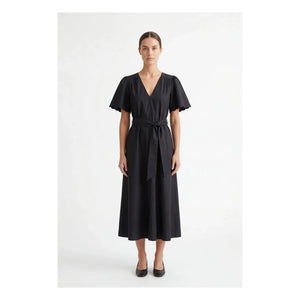 BELLEPIECE - Samos Cotton Poplin Dress | Black