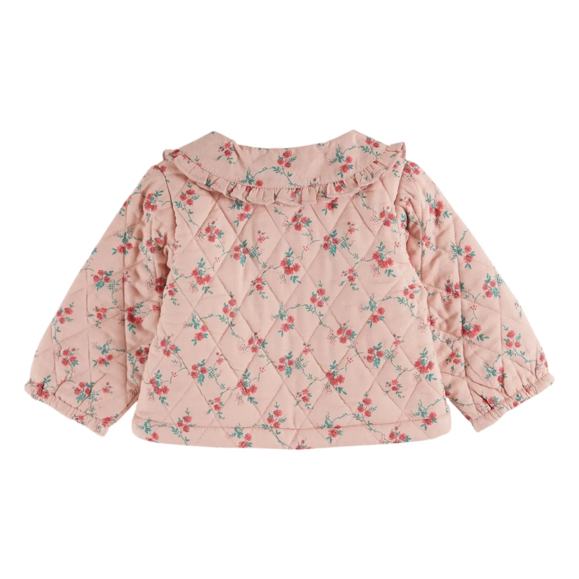 Emile et Ida - Floral Pattern Quilted Jacket | Pink