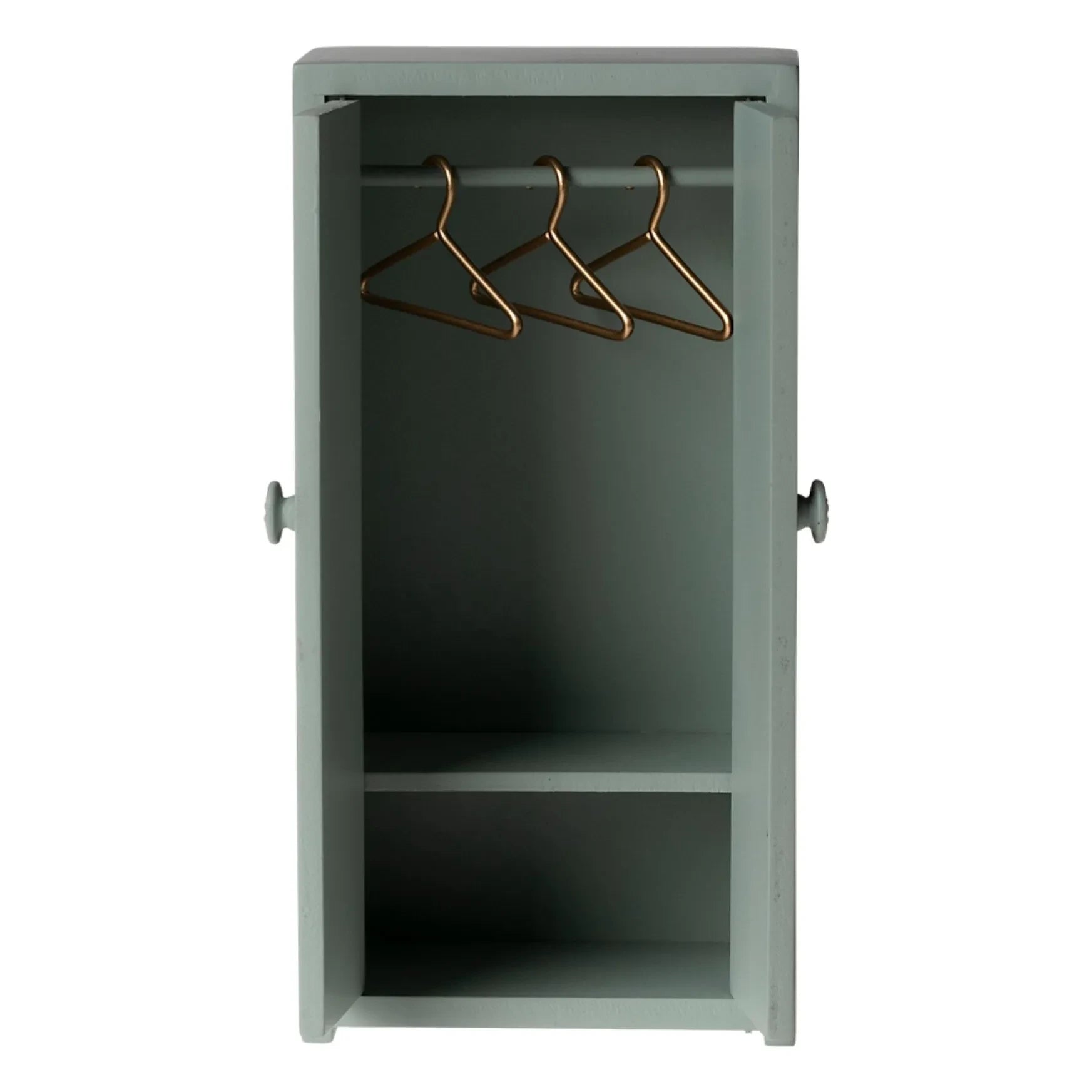 Maileg - Wardrobe and hangers | Grey Blue