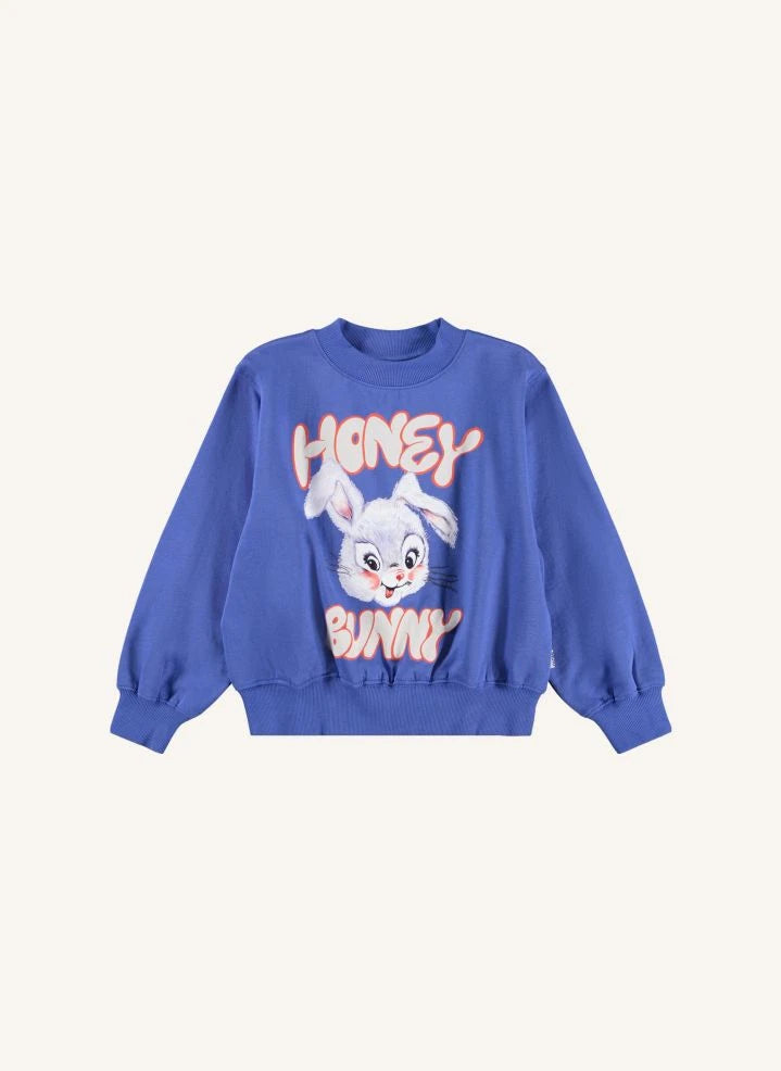 Molo - Marge Honey Bunny organik pamuk sweatshirt | Mavi