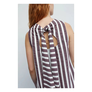 Dr Bloom - Cocomero Stripes Dress | Aubergine