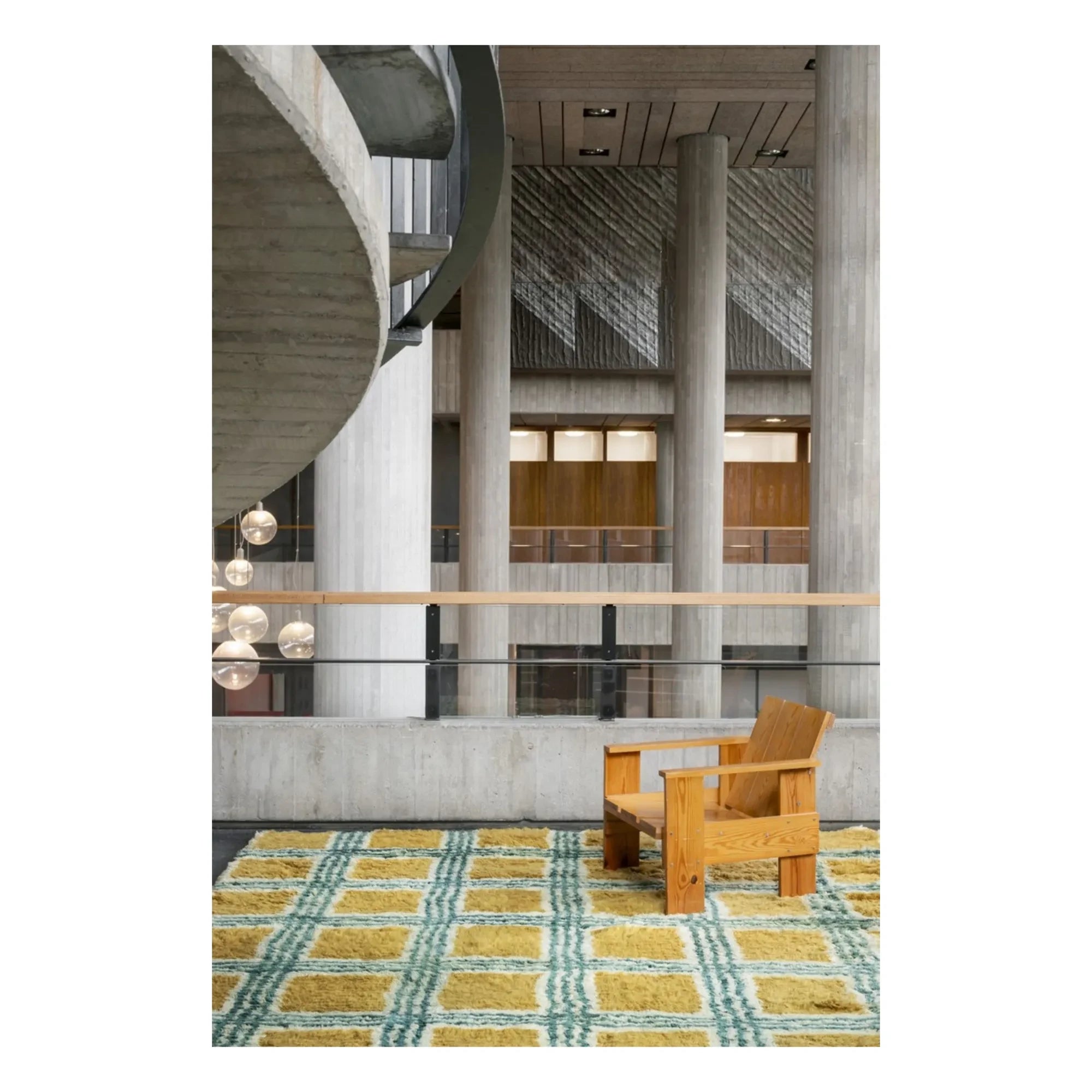 Layered - Wool Rug Pergola, Evelina Kroon | Mustard