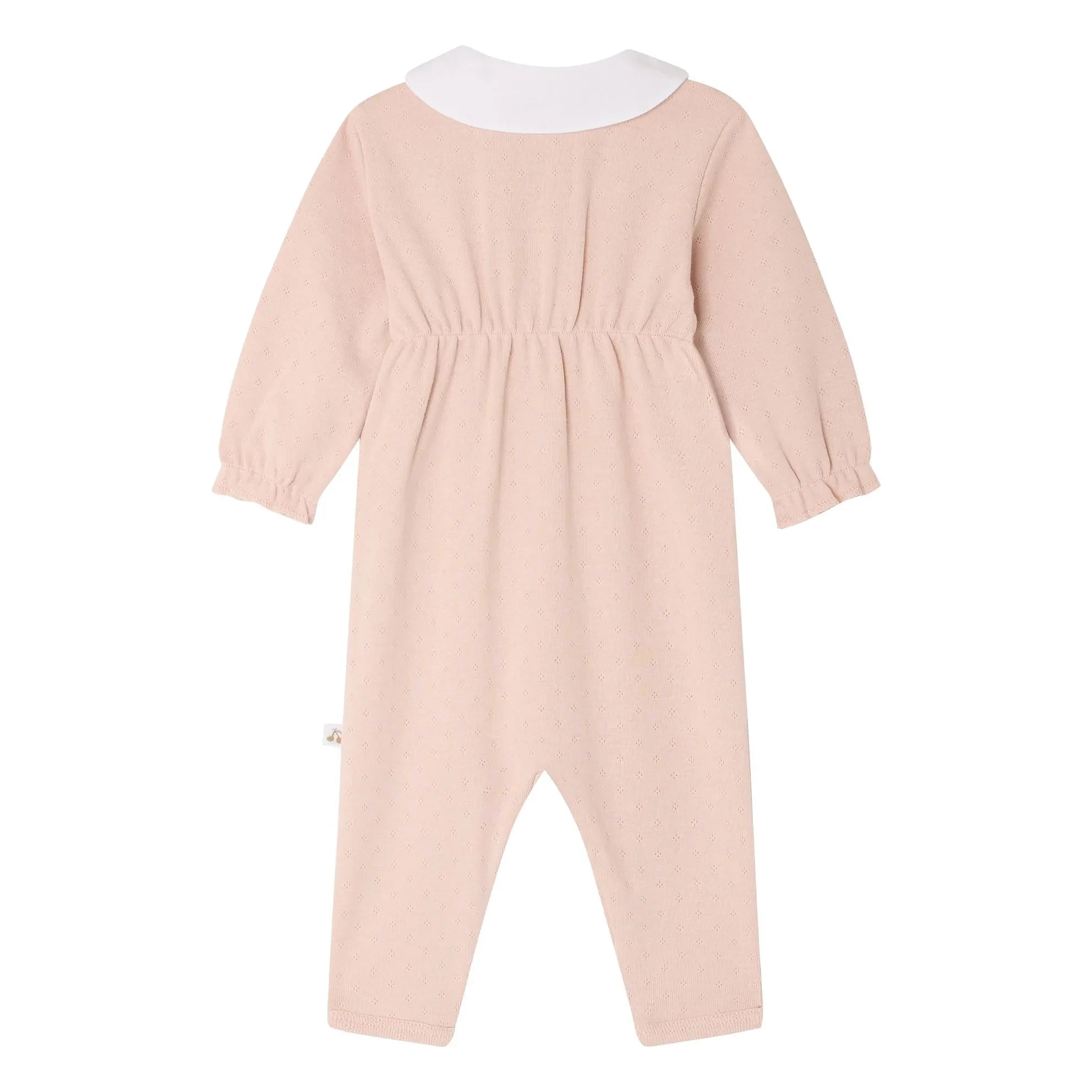 Bonpoint - Cayla Organic Cotton Peter Pan Collar Pajamas | Peach