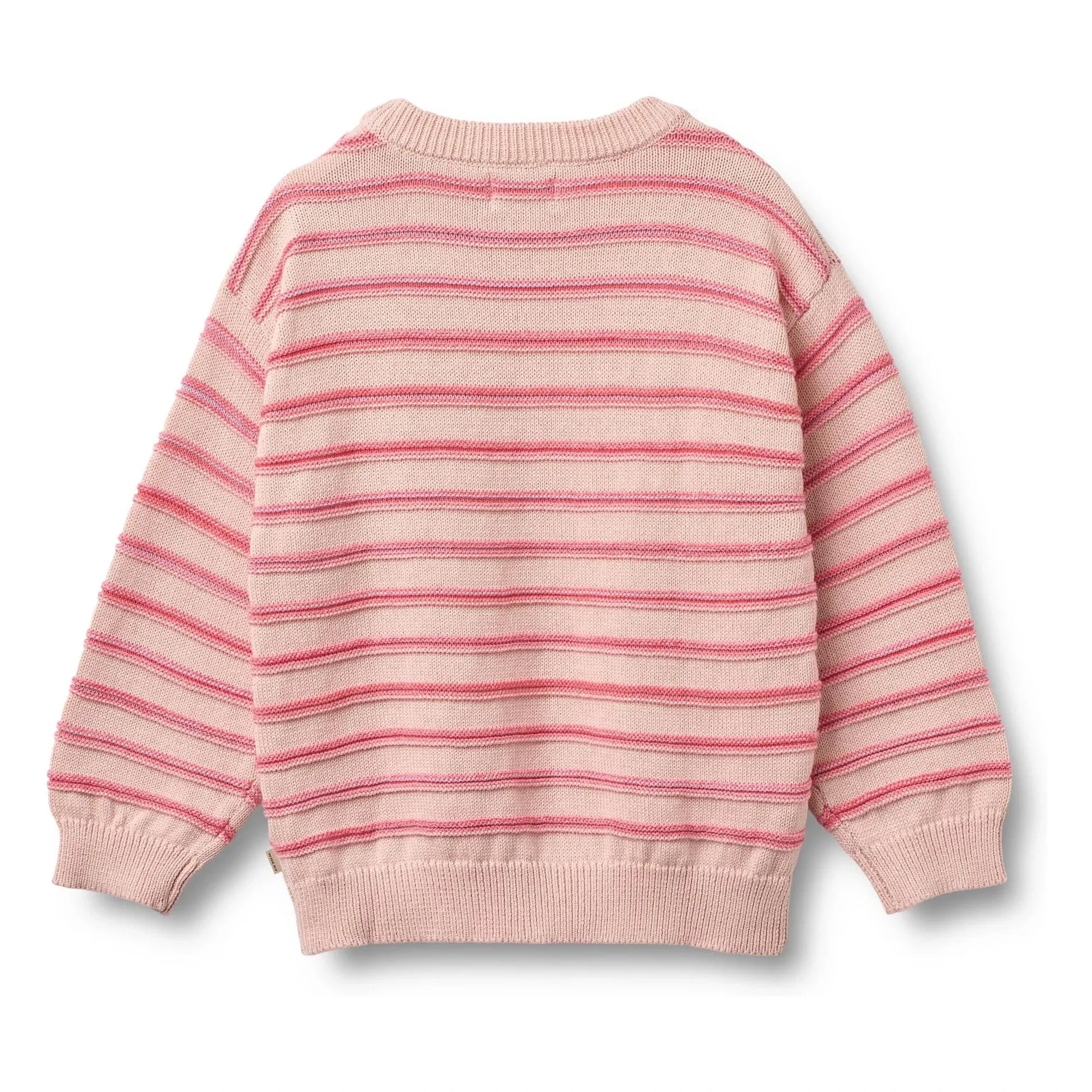 Wheat - Harlow Striped Organic Cotton Jacquard Sweater | Light Pink