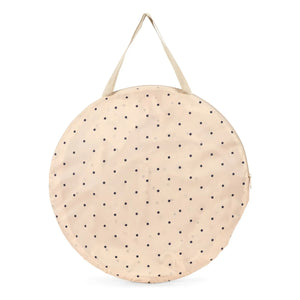 Konges Sløjd - Small Foldable Beach Tent Navy Blue Dots | Beige
