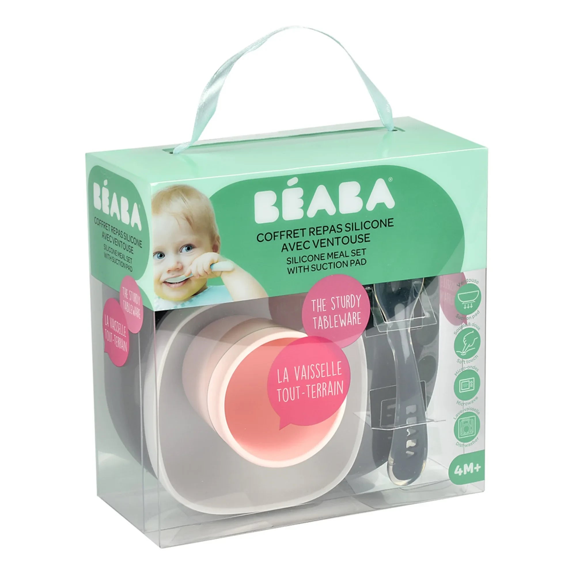 Béaba - Silicone Tableware Set - 4 Pieces | Night Blue