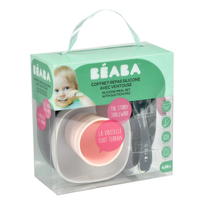 Béaba - Silicone Tableware Set - 4 Pieces | Night Blue