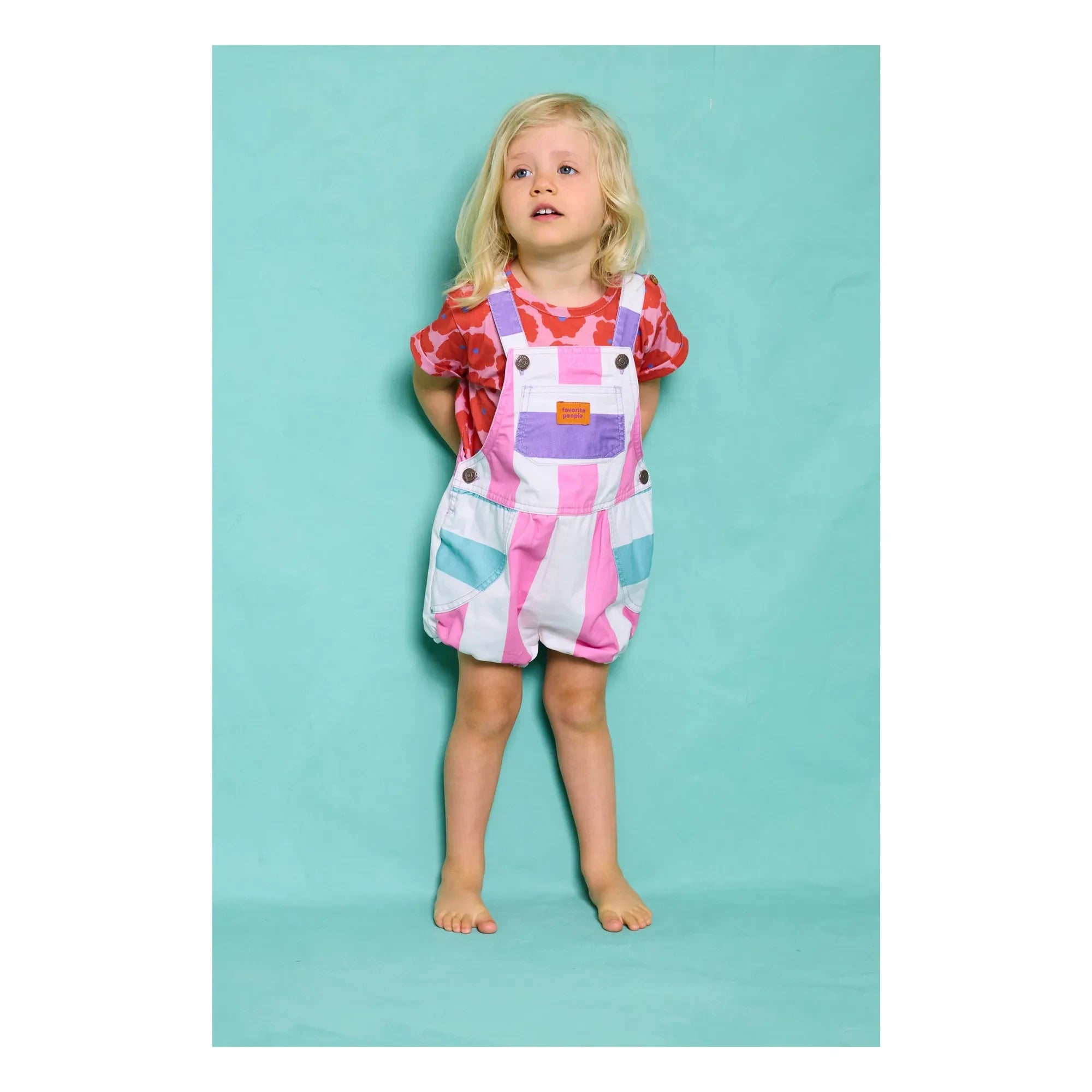 Favorite People - Amore Striped Romper | Pink