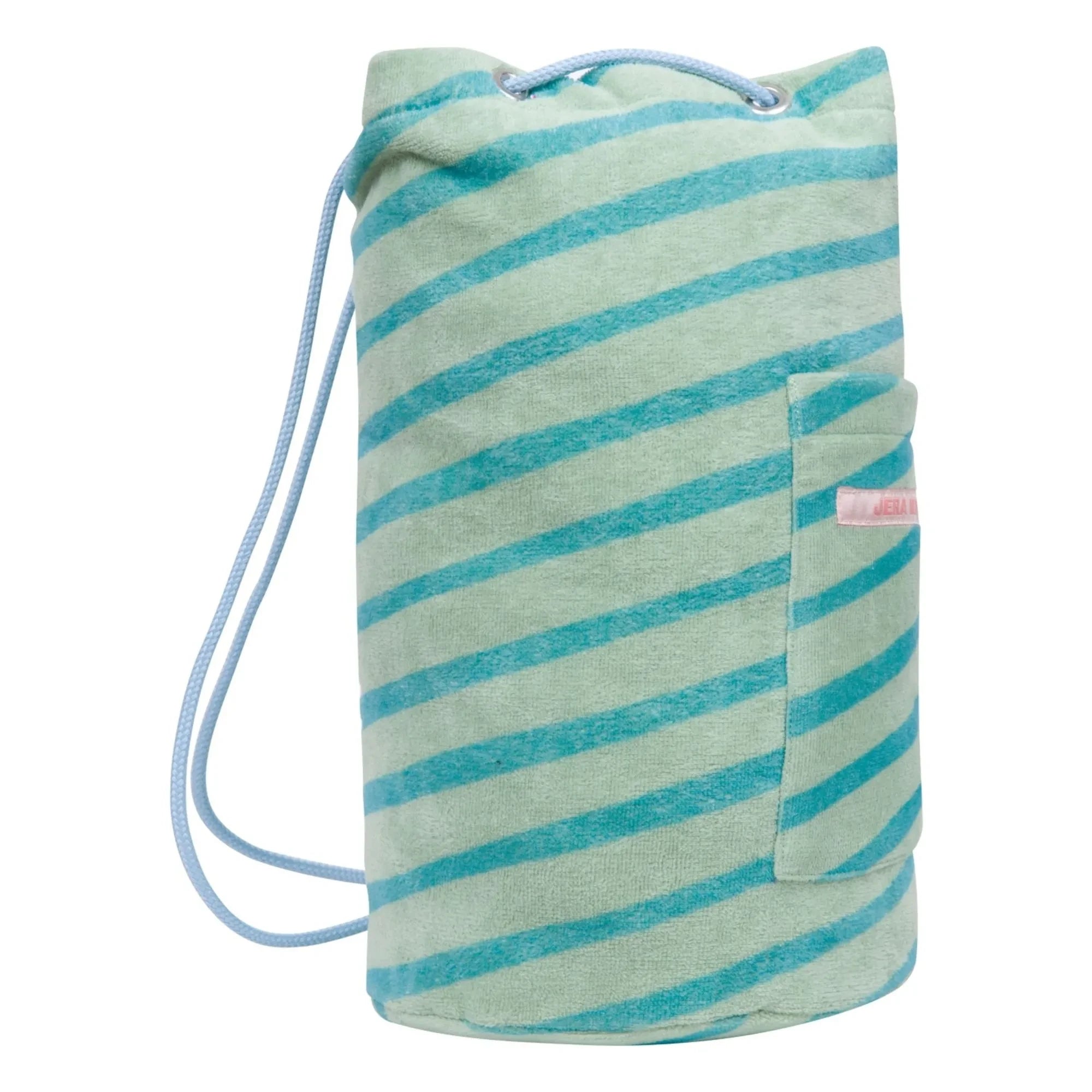 Jera Mini - Striped Towel Pocket Backpack | Green