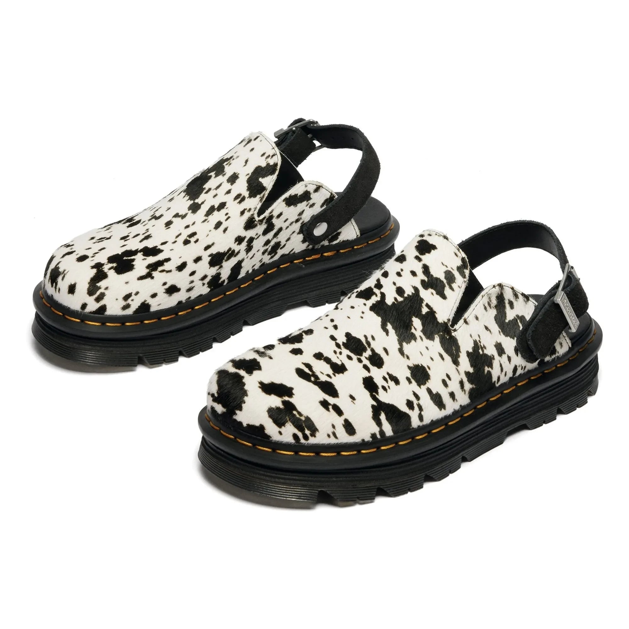 Dr Martens - Zebzag Dalmatian Slippers | White