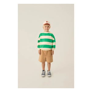 The Campamento - Oversized Striped Sweatshirt | Green