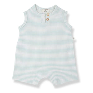 1+ in the family - Striped Vendrell Ribbed Jumpsuit | Almond Green