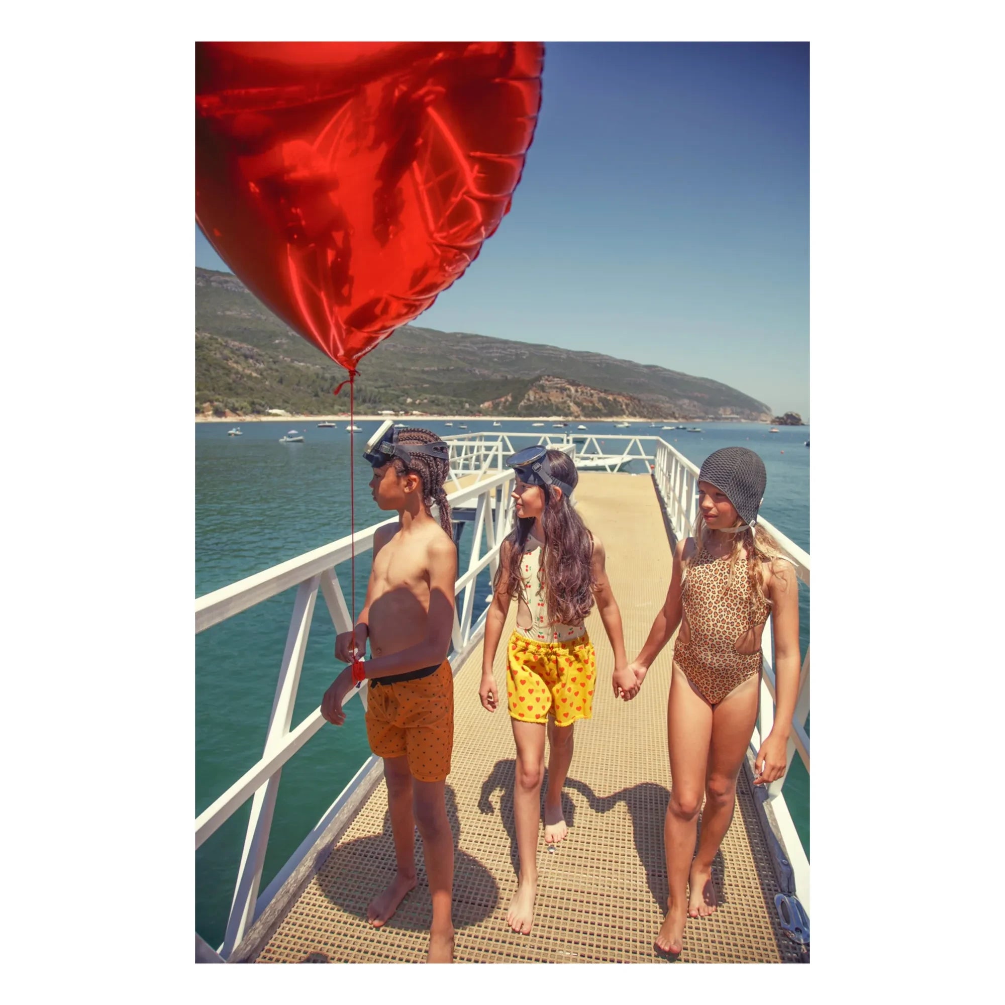 Piupiuchick - Effect Shorts Twill Hearts | Mustard