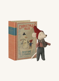Maileg - Little Christmas Mouse in a Book-Style Box