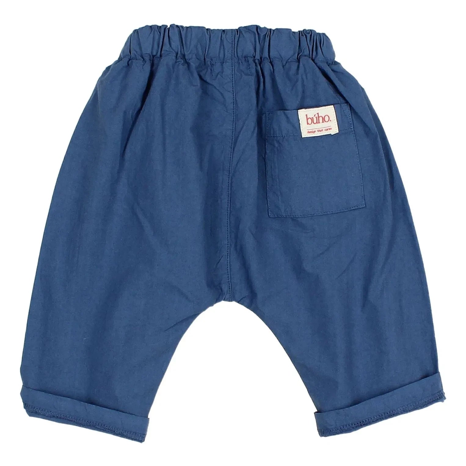 Búho - Organic Cotton Poplin Baby Pants | Navy Blue