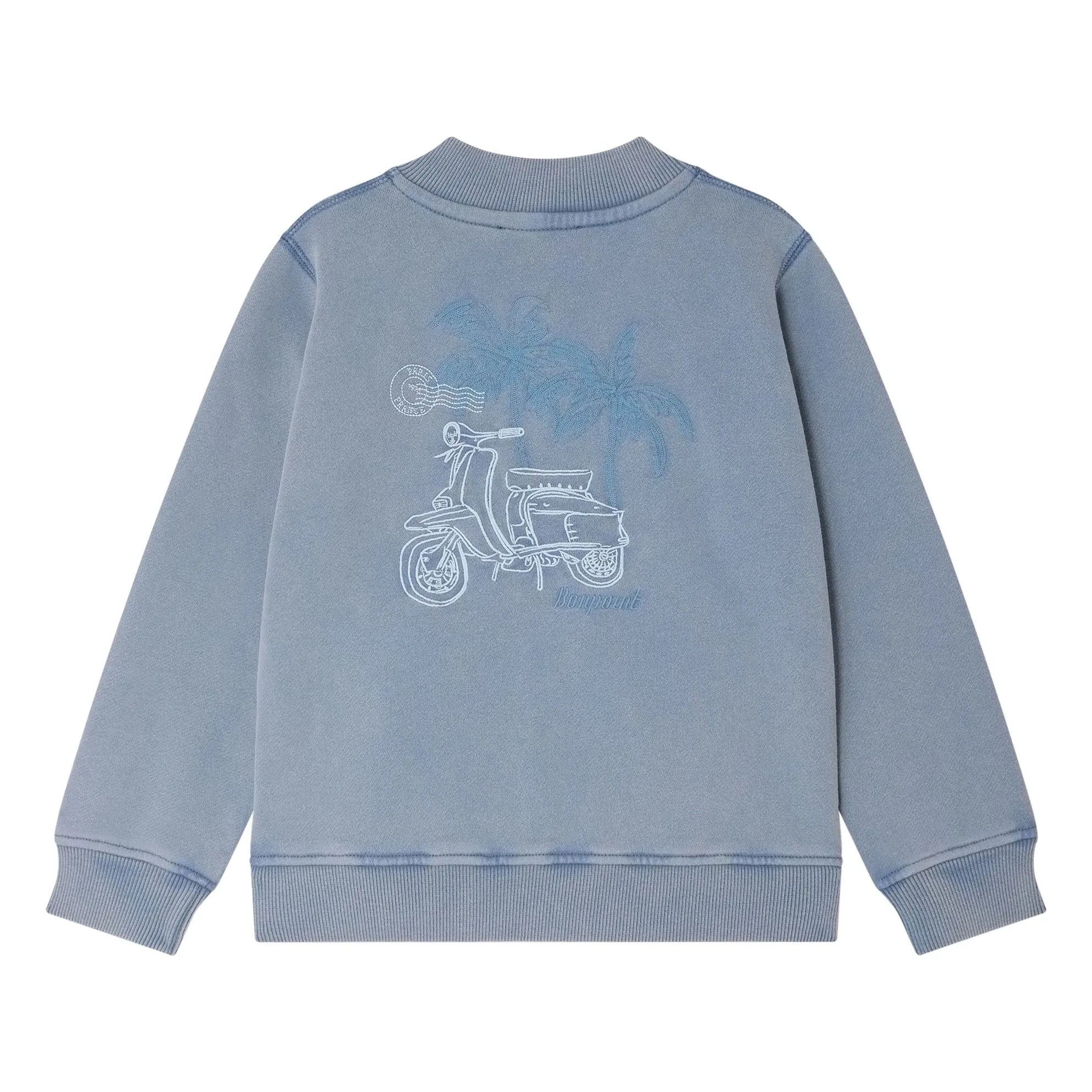 Bonpoint - Loreto Organic Cotton Bomber Jacket | Azure Blue
