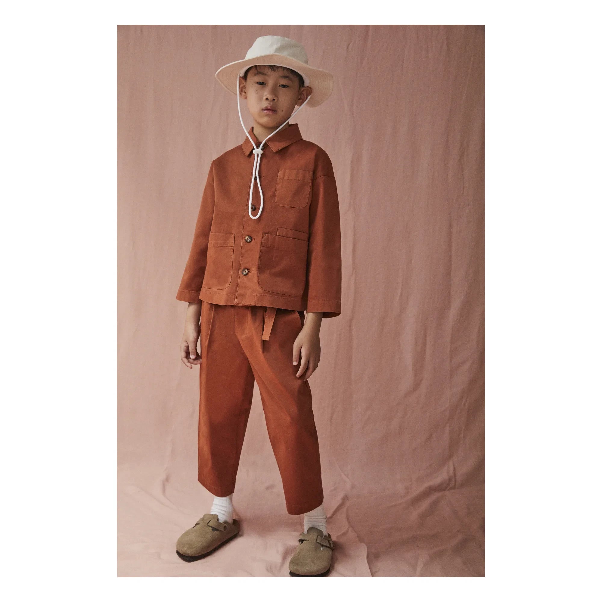 the new society - David Organic Cotton Poplin Jacket | Caramel
