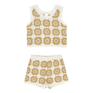 Rylee + Cru - Pleated Top and Shorts Set | Ecru