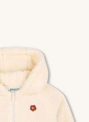 Kenzo - Yünlü Çiçek Fermuarlı Sweatshirt | Beyaz