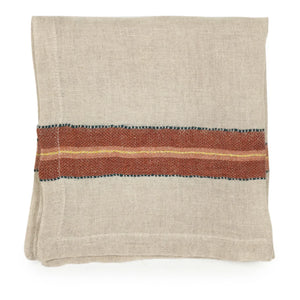 Libeco - Striped Tablecloth | Terracotta Red