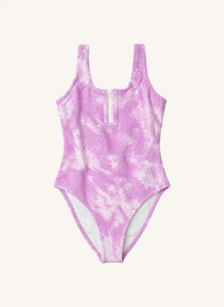 Lison Paris - Taha'a Batik Pattern One-Piece Swimsuit | Mauve