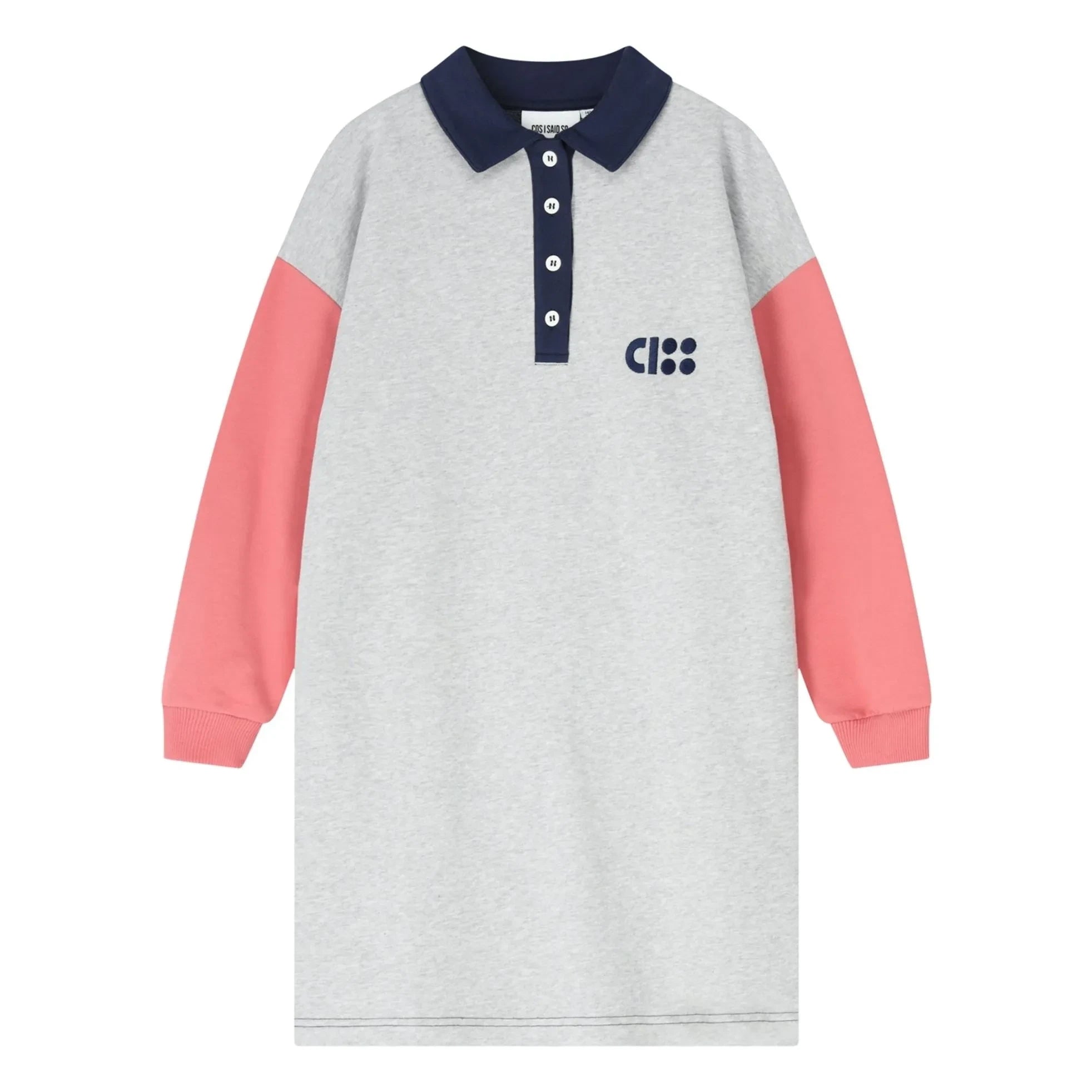 Cos I Said So - Organic Cotton Polo Dress | Gray