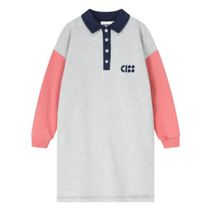 Cos I Said So - Organic Cotton Polo Dress | Gray