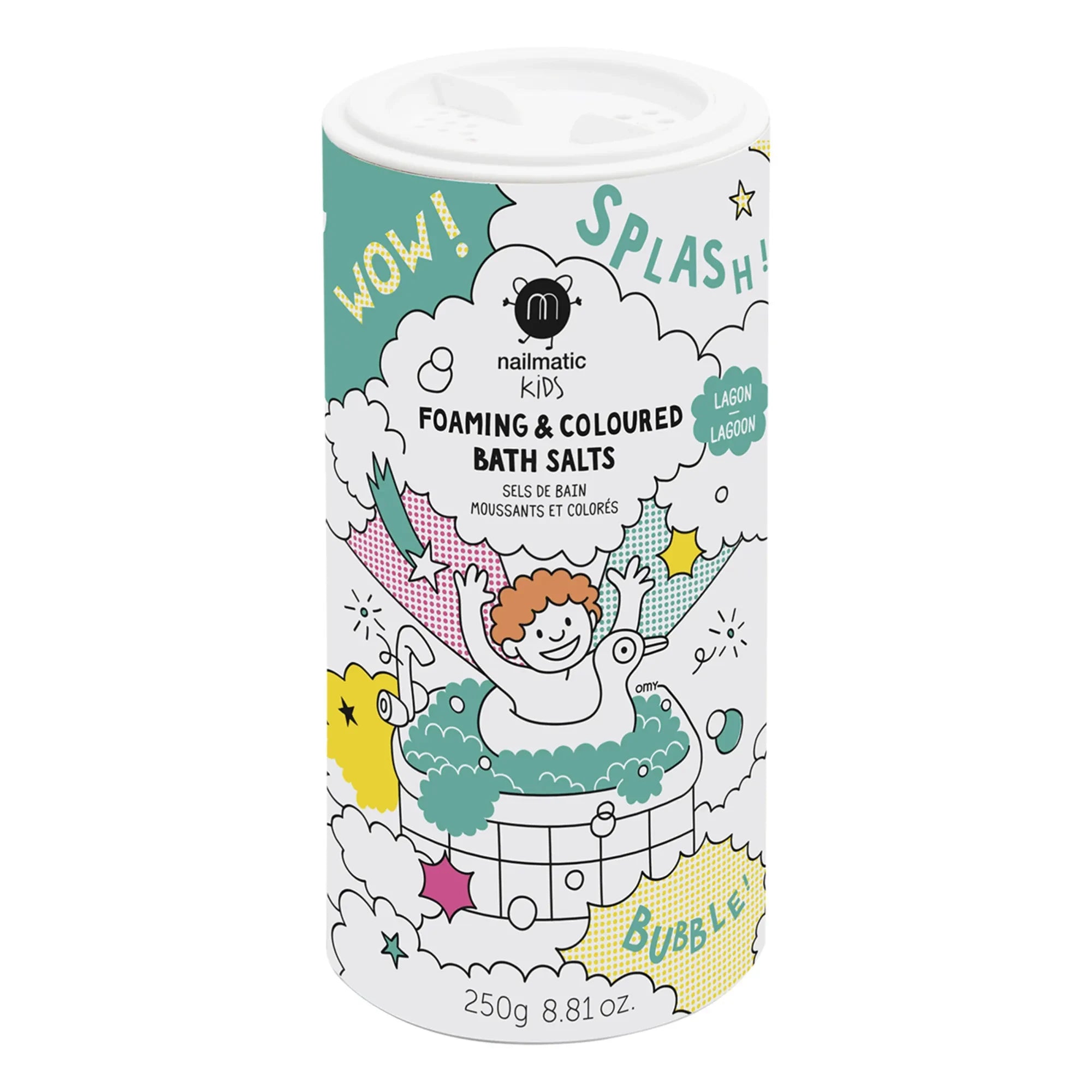 Nailmatic Kids - Lagoon Foaming and Colored Bath Salts - 250g | Green