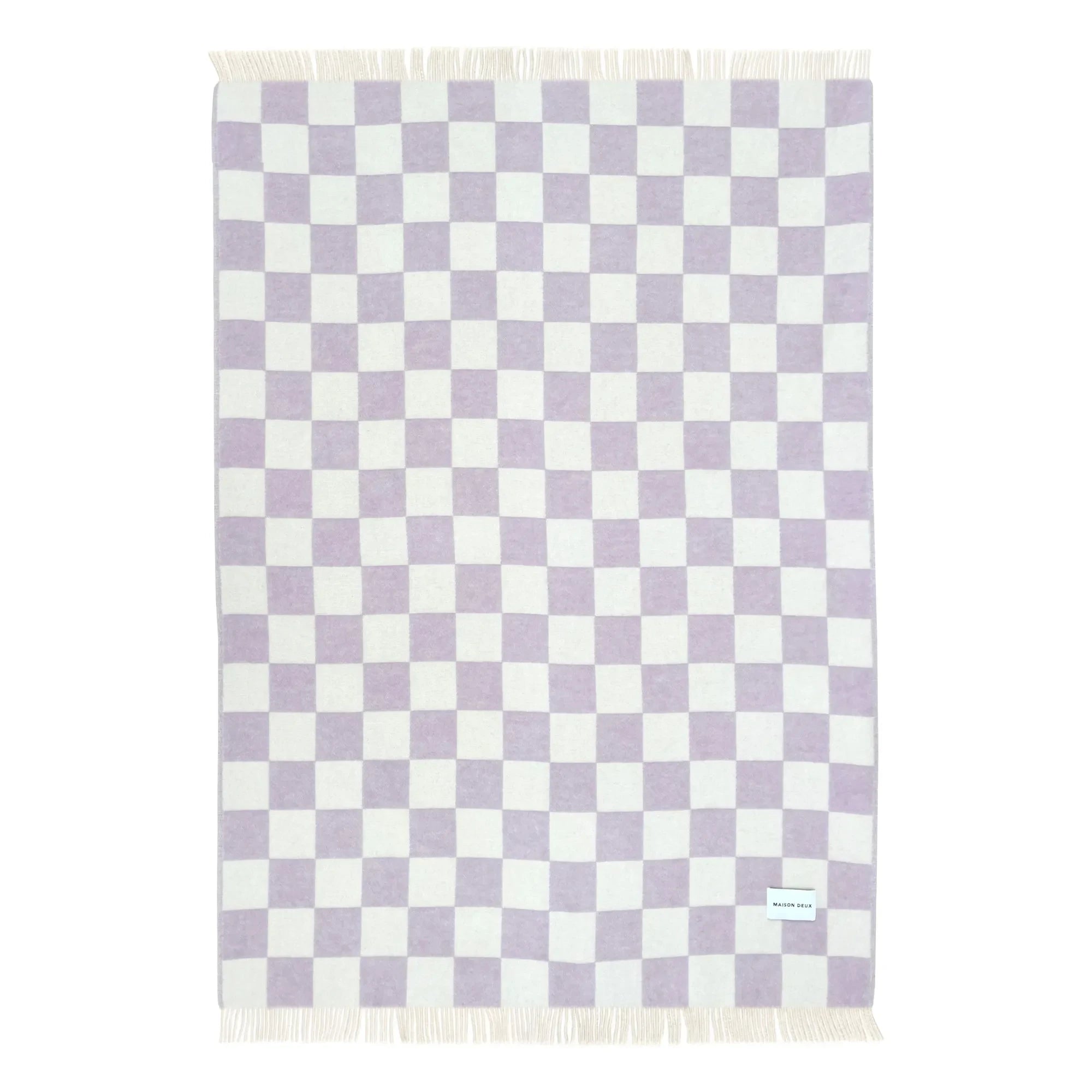 Maison Deux - Damier Wool Blanket | Lilac