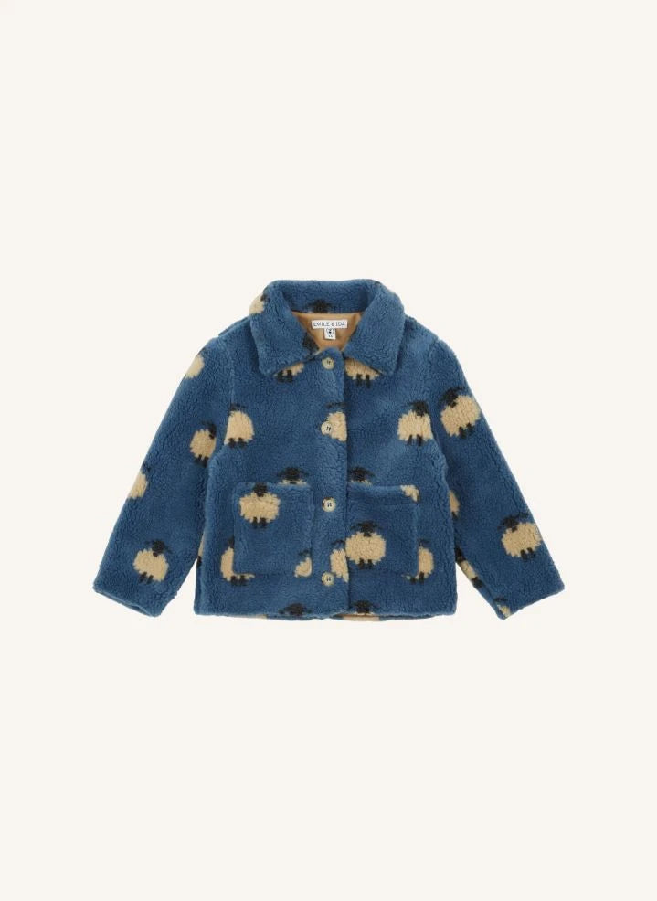 Emile et Ida - Sheep Sherpa Jacket | Blue