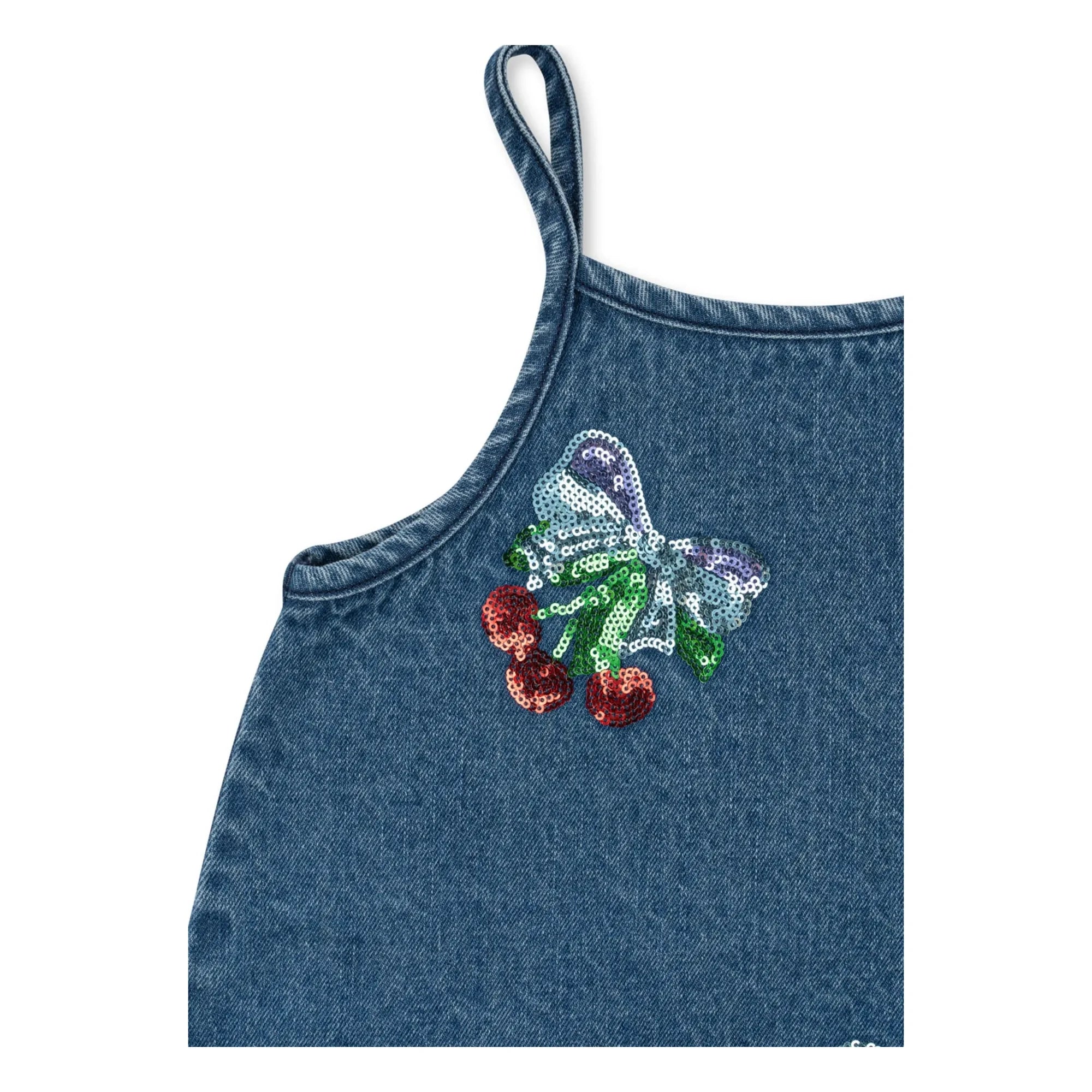 Konges Sløjd - Pul Sequined Denim Dress | Moth Organic Cotton | Blue