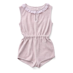 Soor Ploom - Organic Cotton Eponge Club Romper | Beige Pink