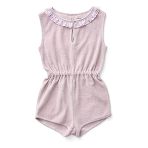 Soor Ploom - Organic Cotton Eponge Club Romper | Beige Pink